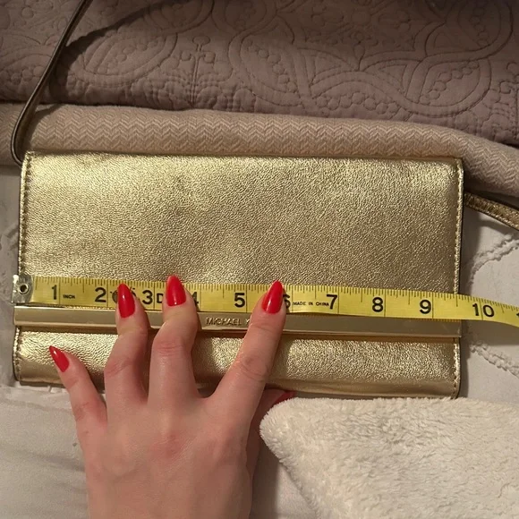 Michael Kors Metallic Gold Clutch - Picture 8 of 9